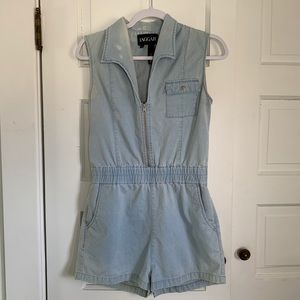 Denim romper jumpsuit